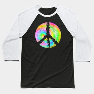 Tie Dye Peace Sign Baseball T-Shirt